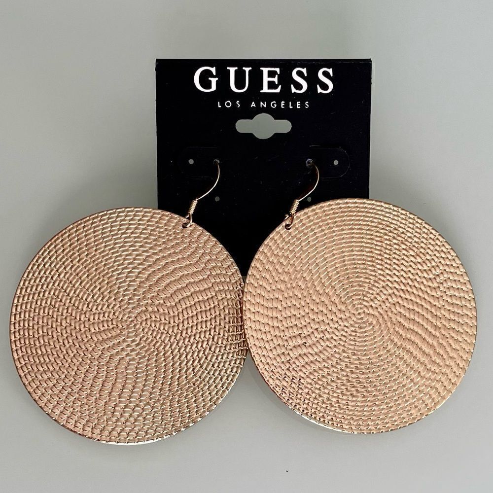 NWT Guess Disc Drop Earrings
